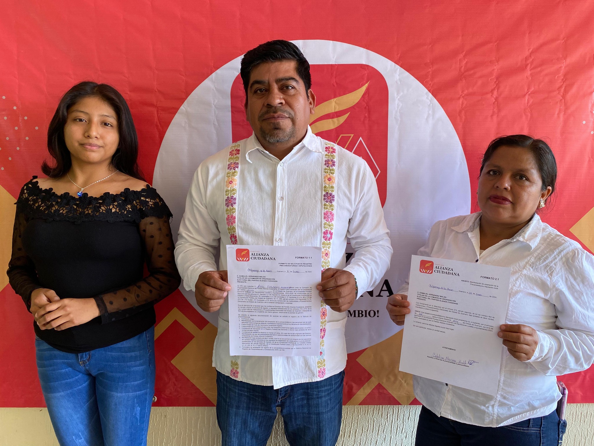 Quechultenango, primera planilla oficial del PAC